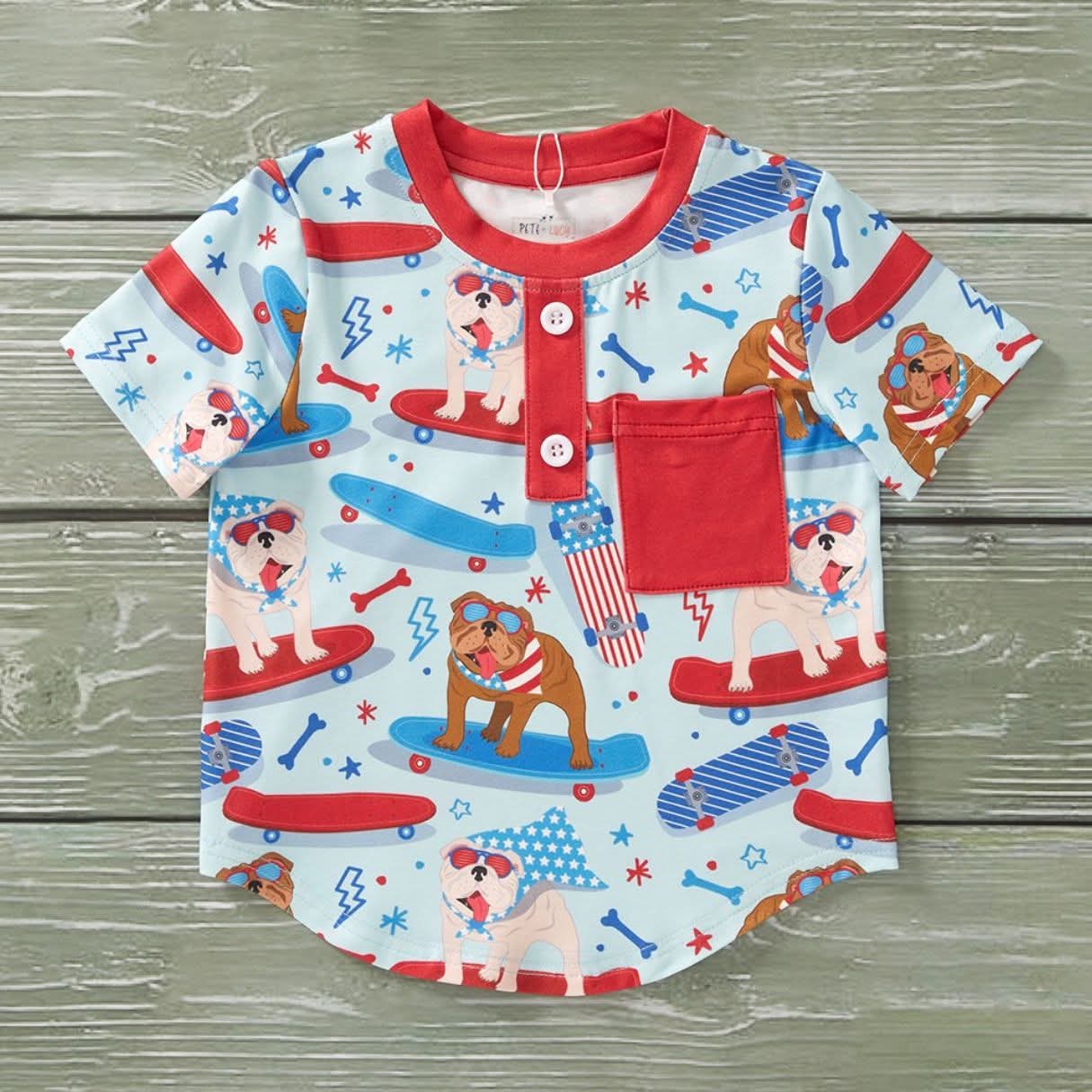 Red, White & Blue Krew š Top