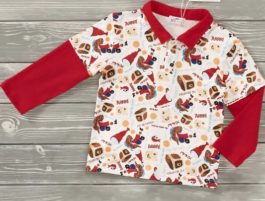 Buried Treasure 🦜         Boys Long Sleeve Button Top