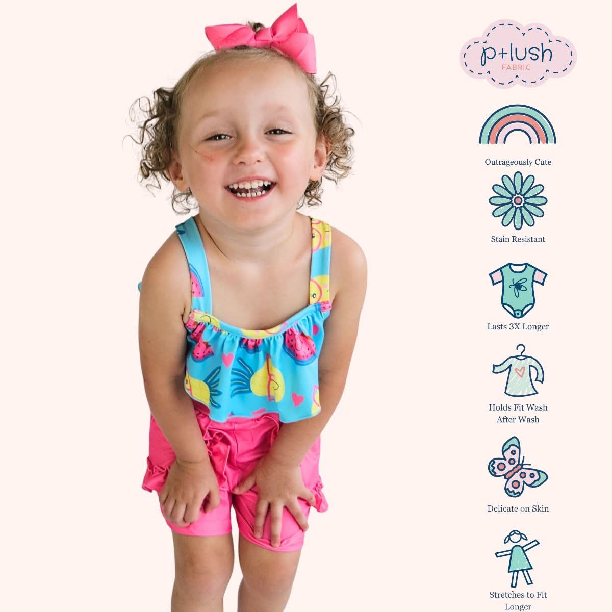 Pineapple Party 2pc shorts set