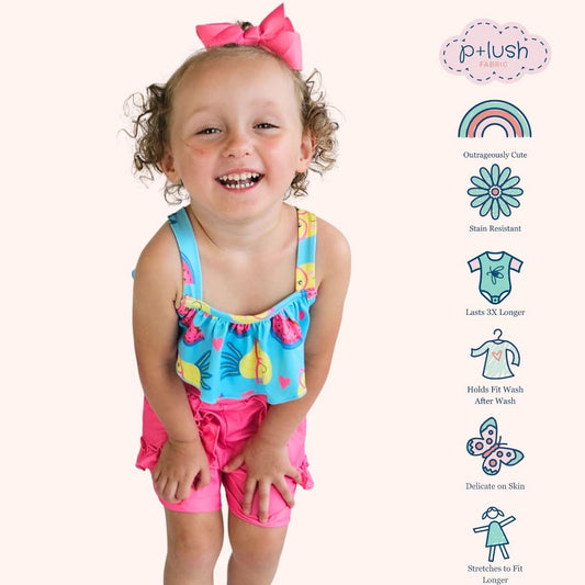Pineapple Party 2pc shorts set