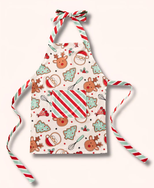 (PRE-Order Closed)      Arrival time Sept 27th Chistmas Baking Crew 🦌 (kids) Apron