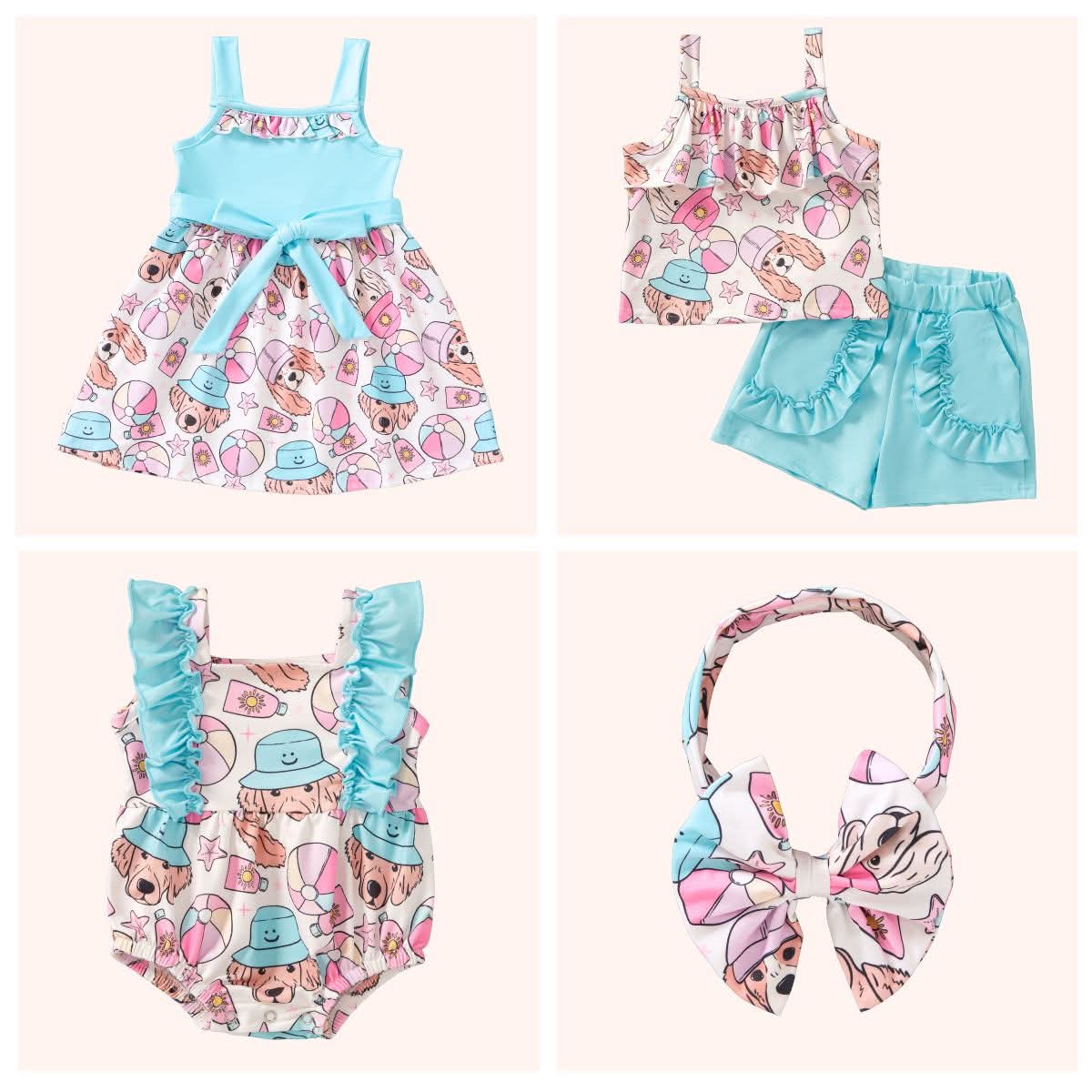 Sandy Paws (2pc Shorts set)