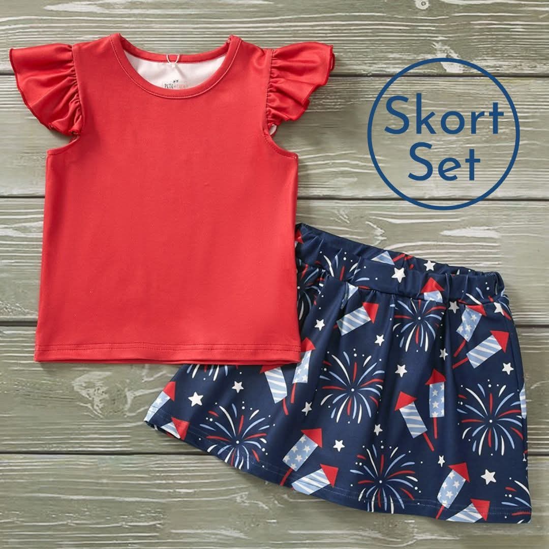 Firecracker fizz Skort 2pc set