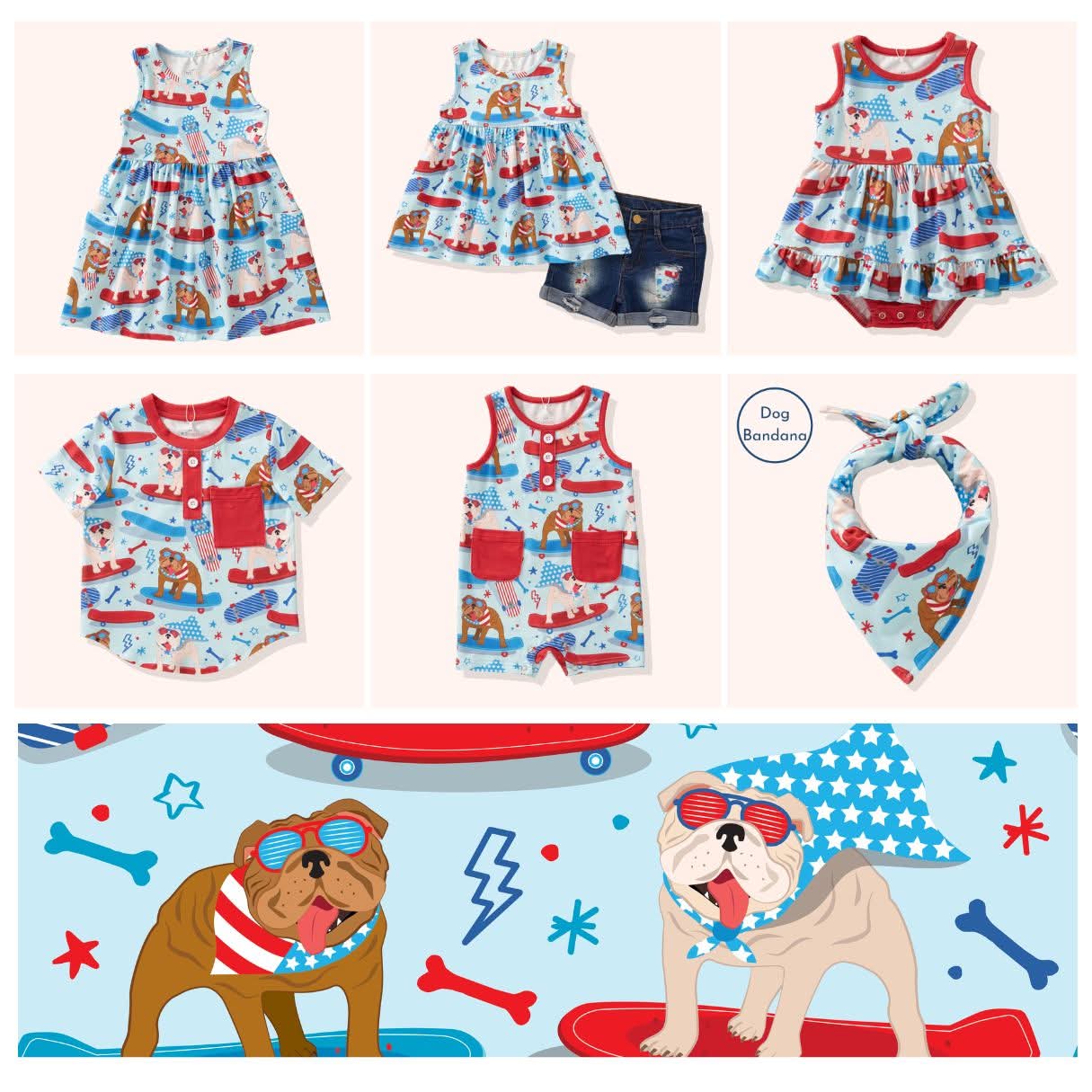 Red, White & Blue Krew ❤️ Romper